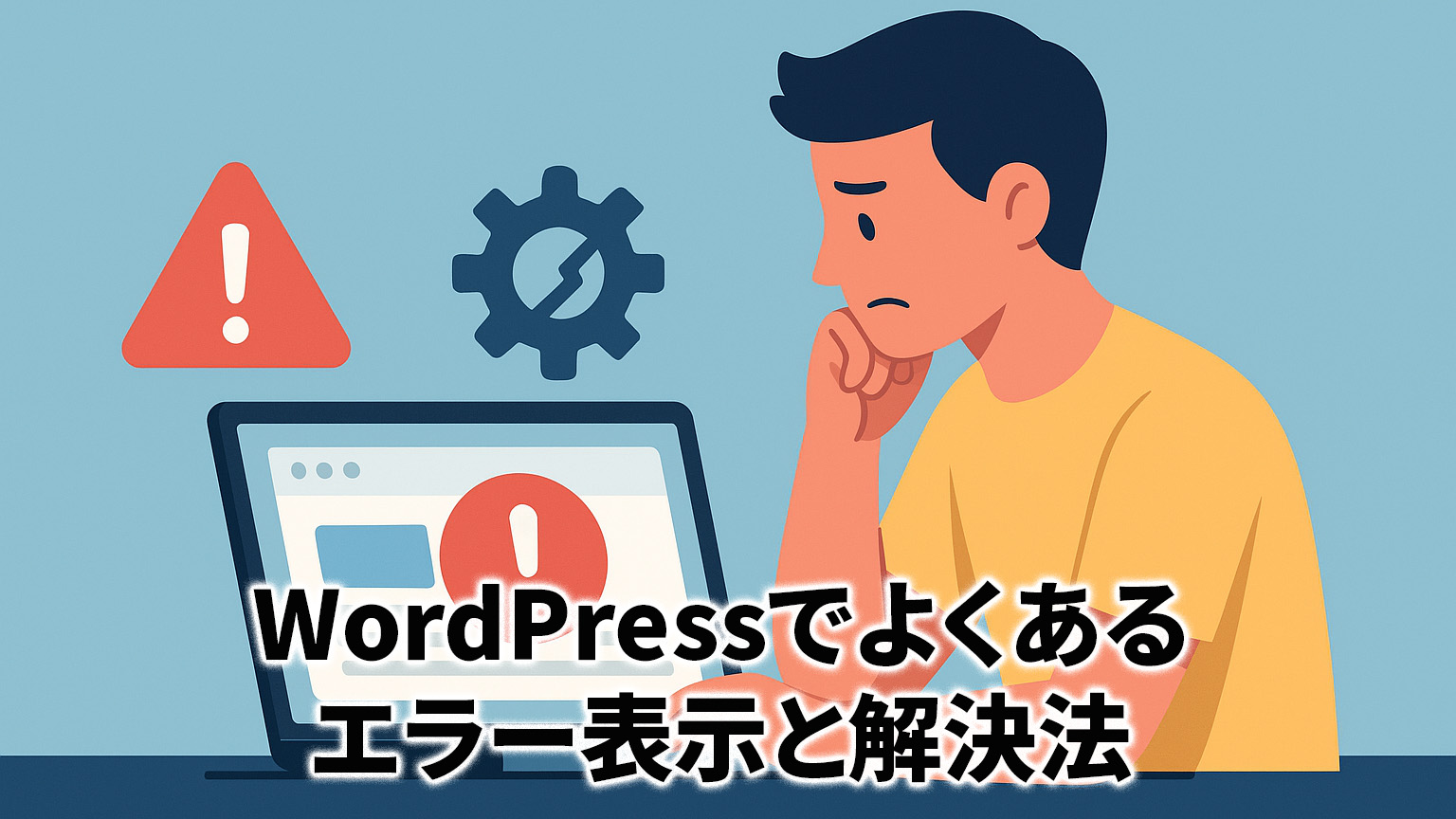 WordPressでよくあるエラー表示と解決法イメージイラスト