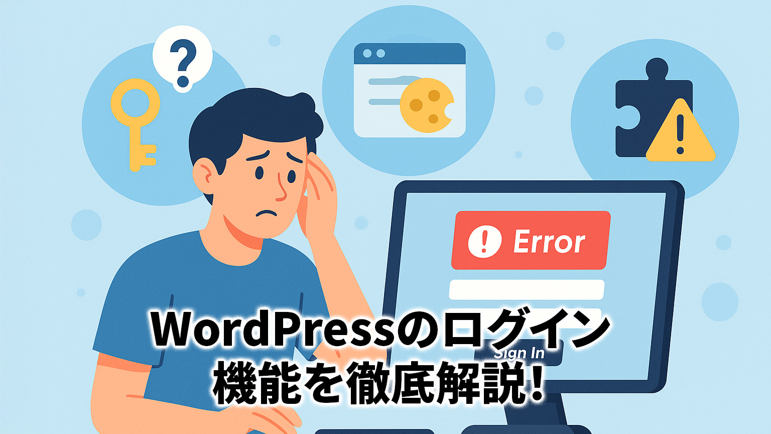 WordPressのログイン機能を徹底解説のイメージイラスト