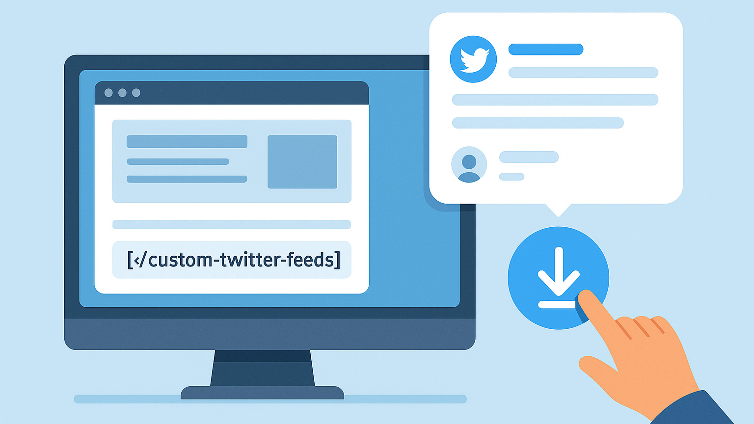 ツイッターのタイムライン表示の仕方イメージイラスト