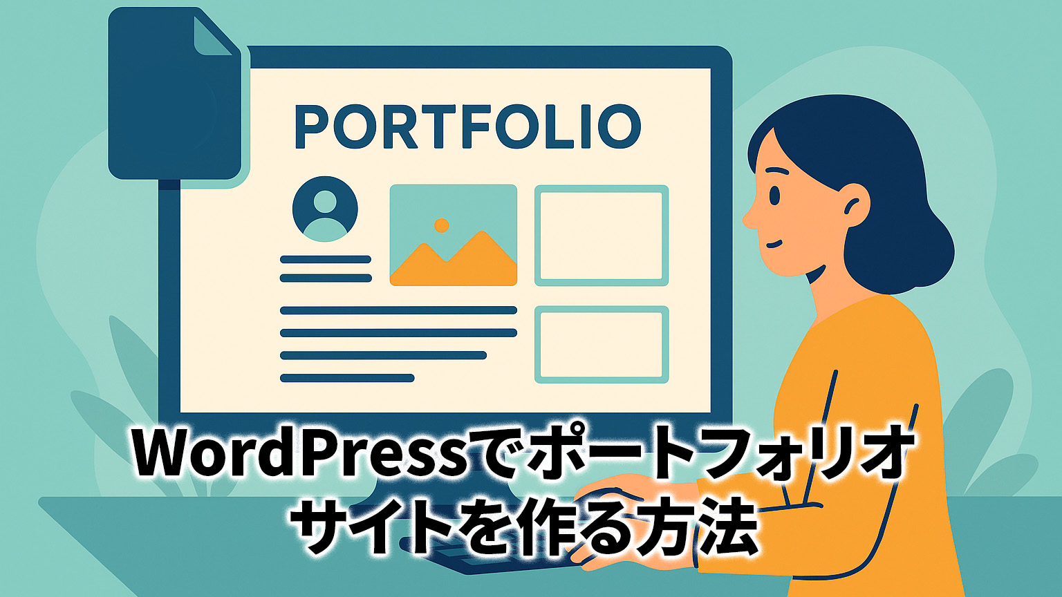 WordPressでポートフォリオサイトを作る方法のイメージイラスト