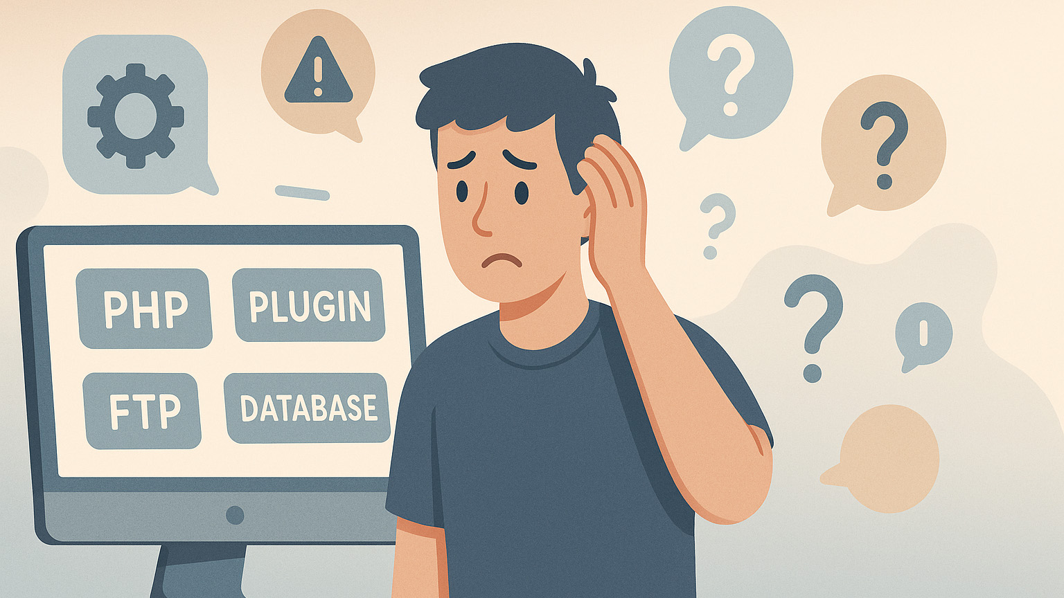 WordPressを使わない主な理由とは？のイメージイラスト