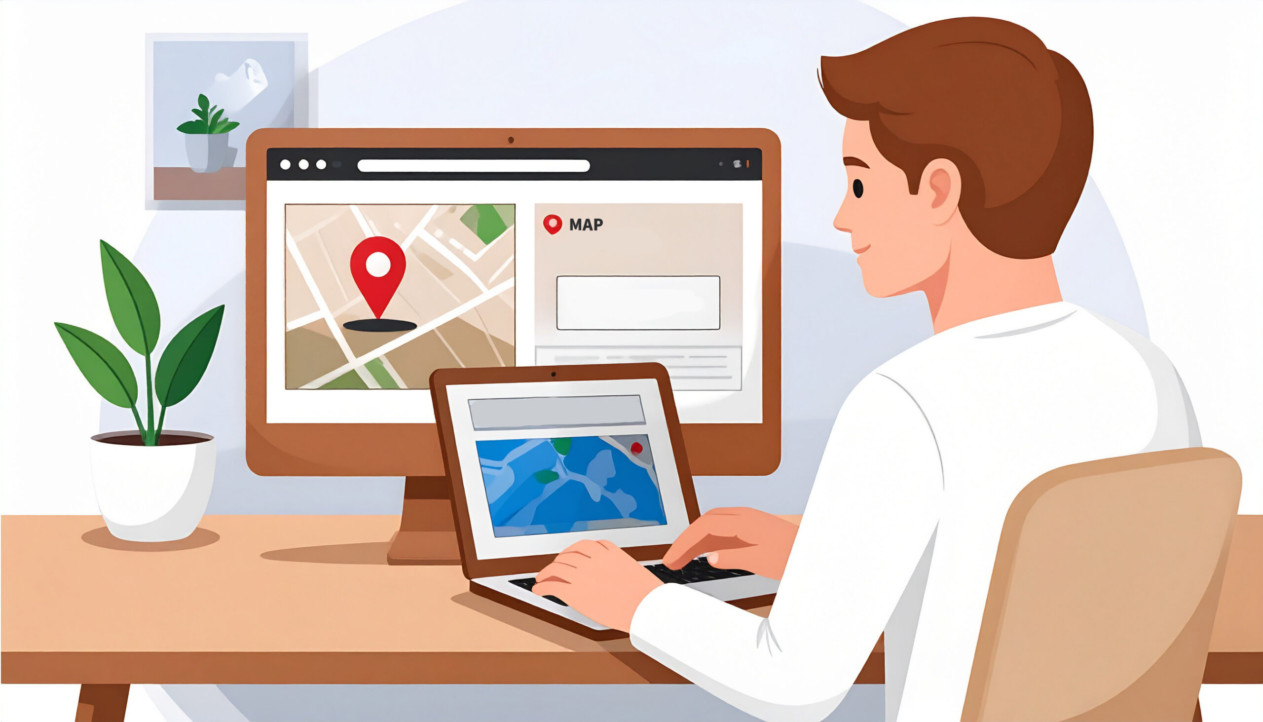 googleMapを貼り付けているイメージ図